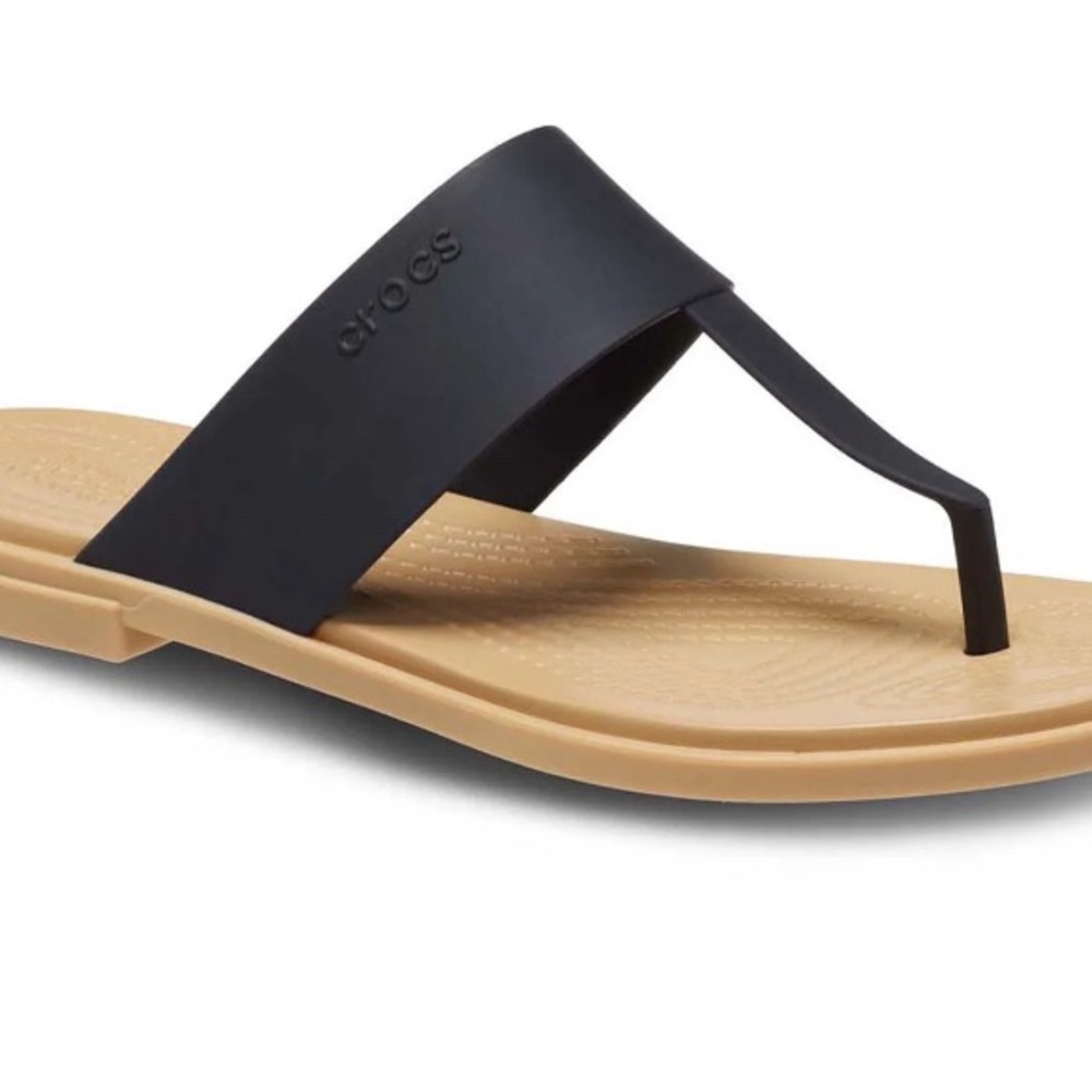 Crocs Tulum Flip Flop Sandals Black Shoes size Women’s 9